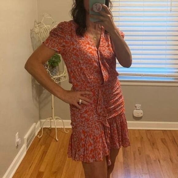 Tanya Taylor Printed Zora Silk Dress Size 8 MSRP $495 - Picture 7 of 13